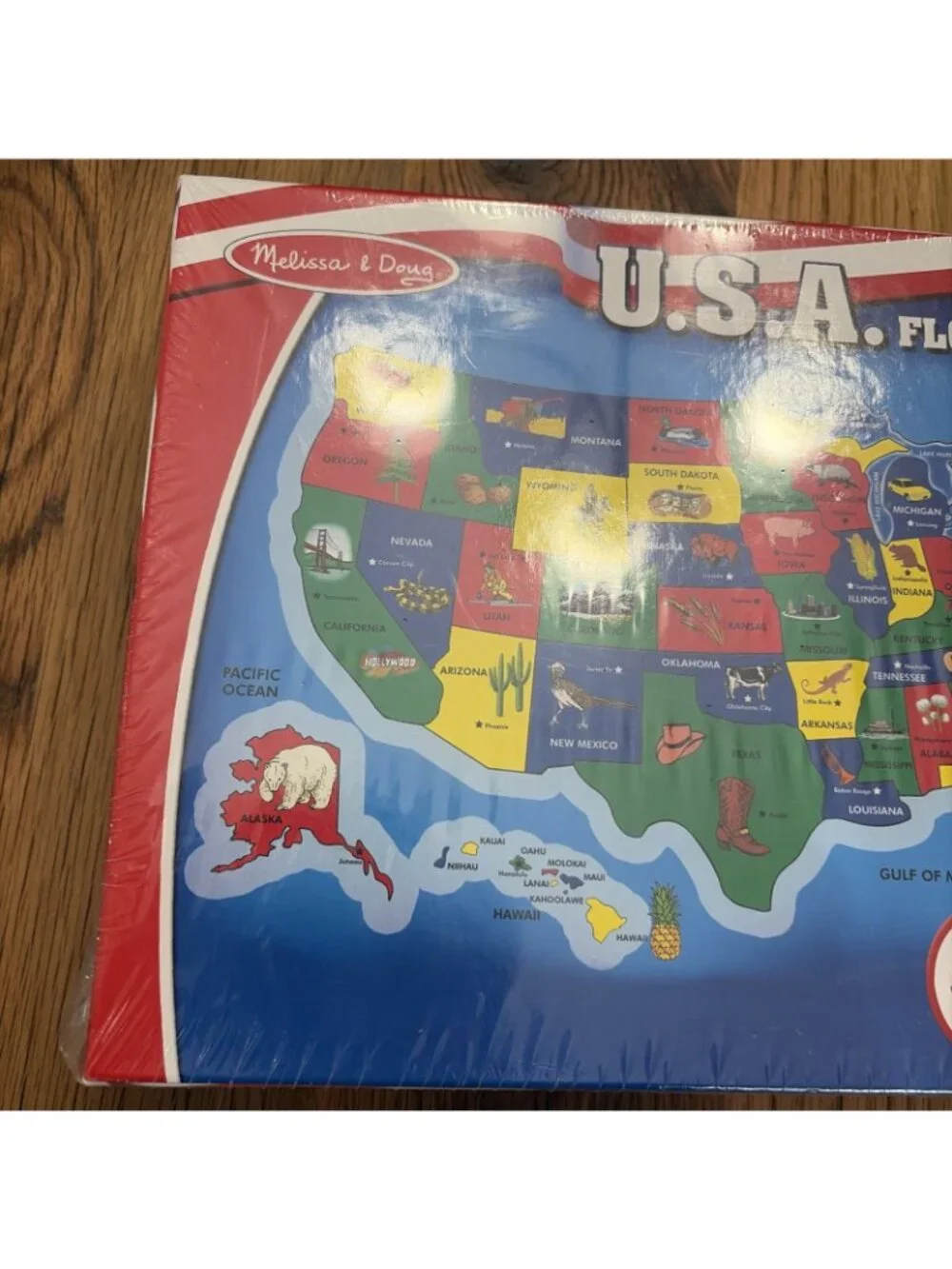Melissa & Doug USA Map Floor Puzzle 51pcs  Jumbo Sealed
